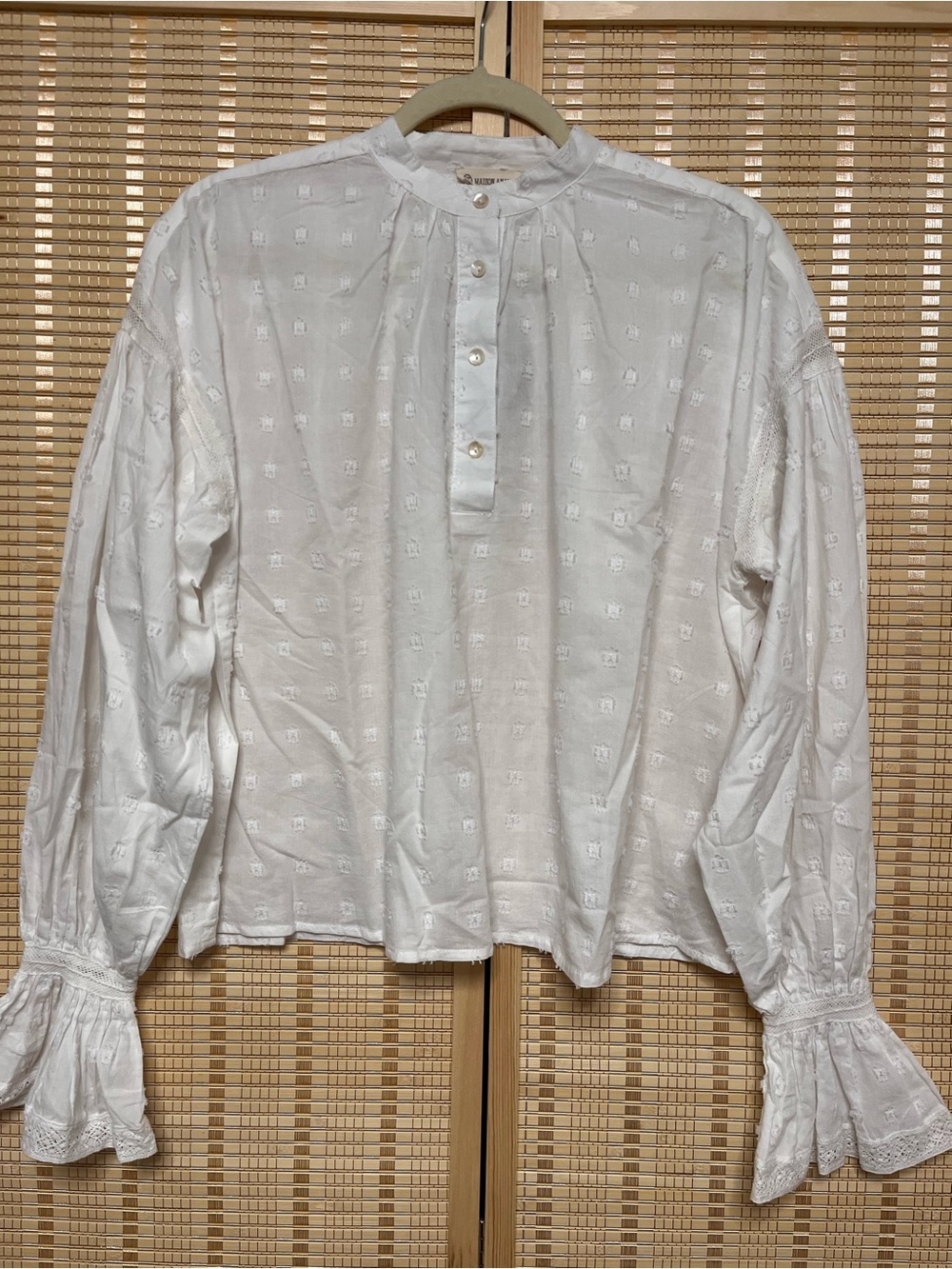 New cotton white oversized Blouse S